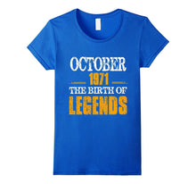 Awesome October 1971 Birth of Legends - 46th Birthday Shirt