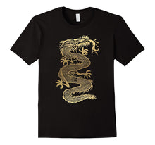 Chinese Golden Dragon Outline T-Shirt: Men, Women, Kids