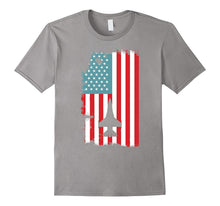 Fighter Plane Red White Blue Vintage Flag Patriotic T-Shirt