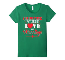 14th Wedding Anniversary Gift. Meaning T-Shirt for Couple.