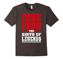 18th Birthday Gift T-Shirt the Birth of Legends June 1999 T