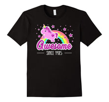 Awesome Since 1985 Birthday Year of Birth Pink Unicorn Shirt