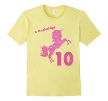 Kids 10th Birthday Unicorn Gift T-Shirt for 10 Yr Old Girls