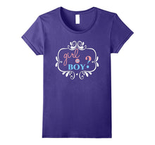 Boy or Girl Pregnancy Baby Announcement Gender Reveal Tshirt