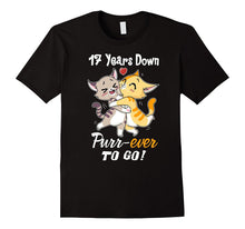 17th Wedding Anniversary T-Shirt 17 Years Purr-Ever Cat Gift