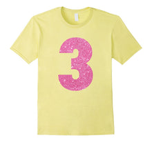 Kids 3rd Birthday Bling Gift T-Shirt for 3 Year Old Girls