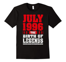21st Birthday Gift Tee Born in July 1996 Legends Distressed