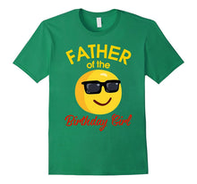 Proud Father of the Birthday Girl T-Shirt Glasses Emoji