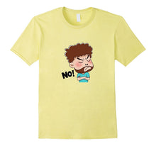 ANGRY BEARD MAN SAYS NO EMOTION MOOD Funny Cartoon T-Shirt