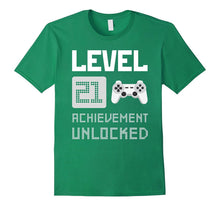 21st Birthday Gift Level 21 Achievement Unlocked Shirt Geeks
