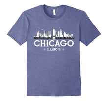 Chicago Illinois Vintage City Skyline T Shirt Men Women