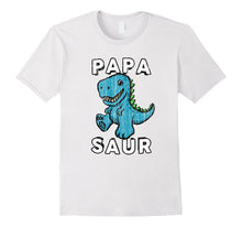 Men's Papa Saur Dinosaur T Shirt - Fun Dad Daddy Fathers Gift Tee