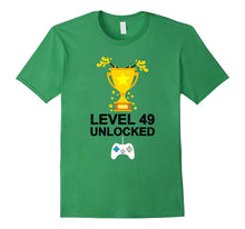 Funny 49th Birthday Level 49 Unlocked T-Shirt Gamer Gift Tee