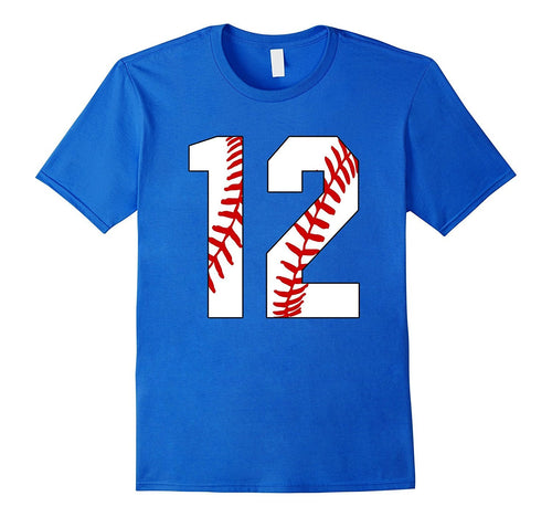 #12 Baseball Laces Baseball Mom Jersey Love Baseball T-Shirt