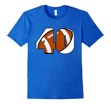40th  Birthday Football Number T-Shirt