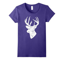 Deer Head Shirt White Buck Colorful Print Unisex Graphic Tee