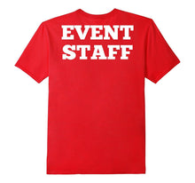 Event Staff T Shirt, Printed on BACK of Shirt