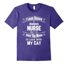 Dialysis Nurse Over the Moon Love My Cat T-Shirt