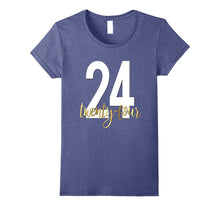 24th Birthday Shirt Gift Party Gold Bestie Twenty Four 24