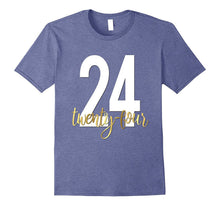 24th Birthday Shirt Gift Party Gold Bestie Twenty Four 24
