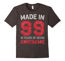 18th Birthday Gift T-Shirt Made in 99 Cute 18 Yrs Old Gift