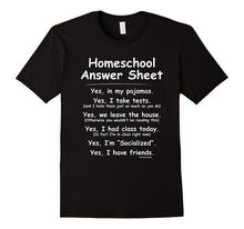 Homeschool Answer Sheet Kids Funny Checklist Facts Tshirt