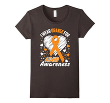 I Wear Orange for ADHD Awareness Shirt Orange Ribbon T-Shirt