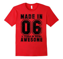 11th Birthday Gift T-Shirt Made in 06 Tee 11 Yrs Old Gift