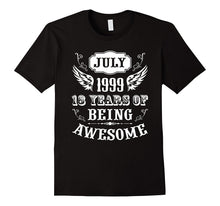 18th Birthday Gift T Shirt Years of Being Awesome July 1999