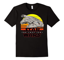 Star Wars Last Jedi Millennium Falcon Retro Logo T-Shirt