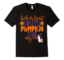 Halloween Pregnancy Shirt Kick or Treat Due May 2018