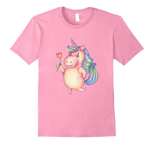 Cute Chubby Unicorn With a Rose T-Shirt