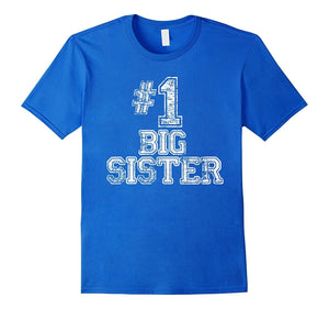 #1 Big Sister T Shirt - Number One Sports Jersey Gift Tee