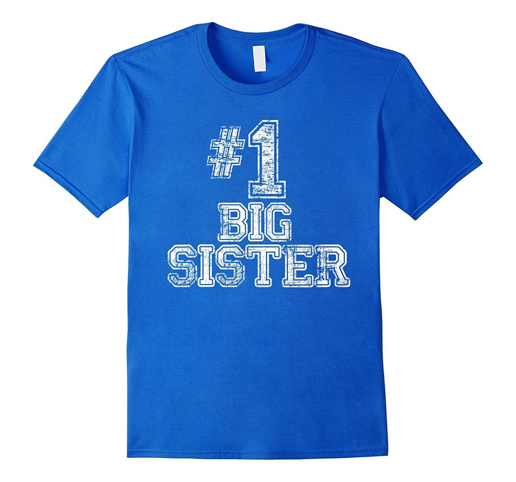 #1 Big Sister T Shirt - Number One Sports Jersey Gift Tee