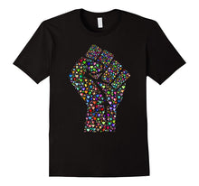 Resist Fist LGBTQ Pride March Rainbow Hearts T-Shirt