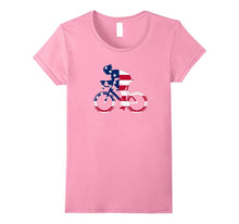 American Flag Cycling T-Shirt Cool Bicycle Casual Top Tee