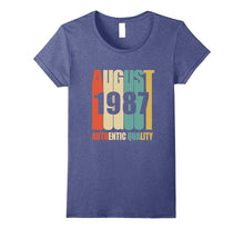 Retro August 1987 T-Shirt 30 Yrs Old Bday 30th Birthday Tee
