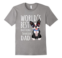 Mens World's Best Boston Terrier Dad Dog Cool Father Day Gift Tee