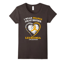 Leukemia Awareness T Shirt - I Wear Orange for My Brother