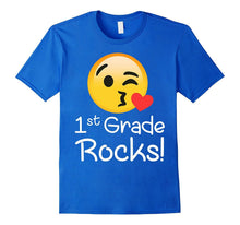 First Grade Rocks Shirt Funny 1st Grader Teacher Hearts Love