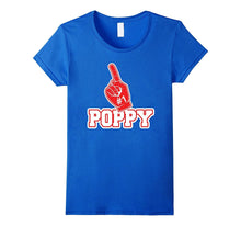 #1 Poppy T Shirt - Number One Foam Finger Father Gift Tee