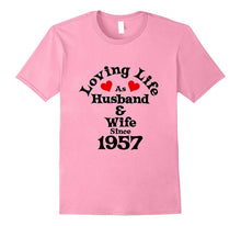 Married in 1957 Wedding Anniversary Gift TShirt Husband Wife