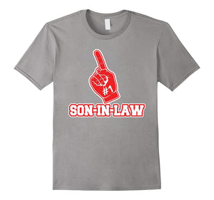 #1 Son-In-Law T Shirt - Number One Foam Finger Gift Tee