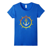 Bright Anchor Helm Navy Nautical Theme Boat Lover T-Shirt