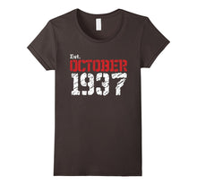 Est October 1937 Shirt 80th Birthday Gifts TShirt