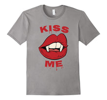Scary Vampire Halloween Costume Shirt - KISS ME Lips & Teeth