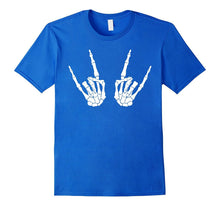 Halloween Rocker Hand Sign Skeleton Tee Shirts Gift 2017