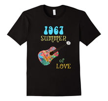 1967 Summer of Love Hippie Peacock Guitar T-Shirt
