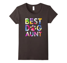 Best Dog Aunt T-Shirt Attractive Watercolor Paint Art Paws