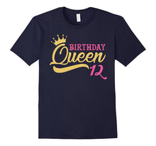 Cute Birthday Queen 12th Birthday T-Shirts Gold Tiara Crown